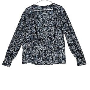 3/$15 Chadwicks - Women's Long Sleeve V-Neck Speckled Blouse Plus Size 18